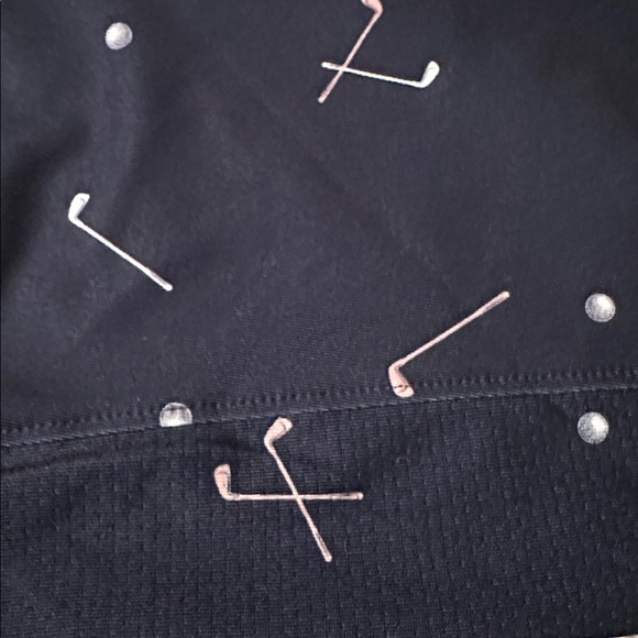 Lady Hagen Navy and White Pullover quarter zip with golf clubs/balls, golf shirt - Picture 3 of 3